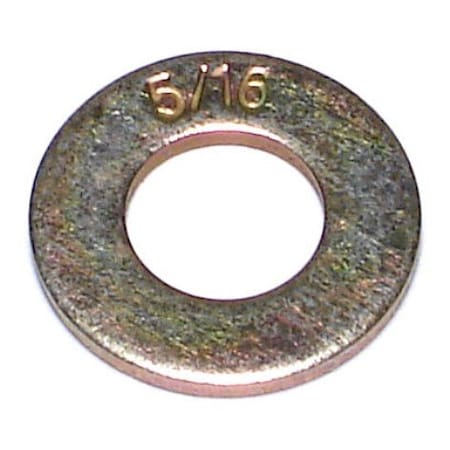 Midwest Fastener Flat Washer, For Screw Size 5/16" , Steel Zinc Yellow Finish, 40 PK 63082